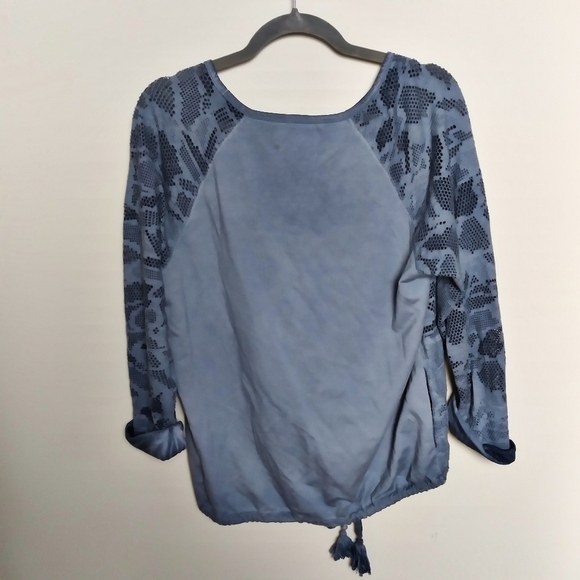 Anthropologie Saturday Sunday Sheer Blue Rinona Top Size XS - Picture 2 of 9